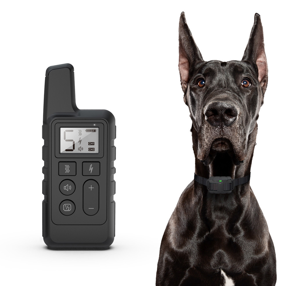 Dog Training Collar Electric Shock Vibration Sound Anti-Bark Remote Electronic Collars Waterproof Pet Supplies
