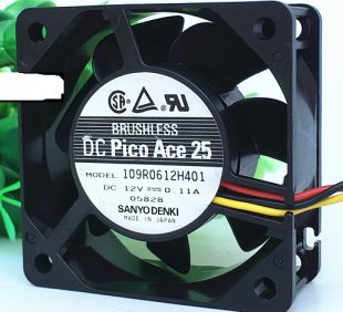 Wholesale Sanyo 109R0612H401 12V 0.11A 1.32W 3wires Cooling Fan