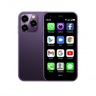 3.0 inch Xs15 Mini Smartphone 2GB RAM 16GB ROM Android 8.1 Dual Sim Dual Standby Wifi GPS Mini Cellphone Purple