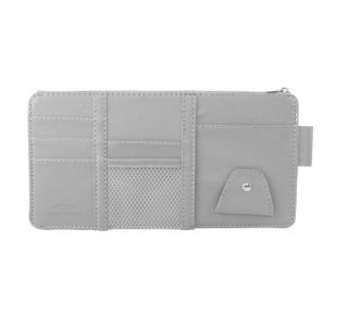 Wholesale with Mobile Phone Bag gray Car Sun Visor Card Holder Glasses Clip