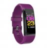 Wholesale Fitness Tracker Bracelet, Purple 115plus Bluetooth Smart Watch Heart Rate Blood Pressure Monitor