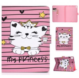 Wholesale with Front Snap Crown cat For iPad Pro 11 Laptop Protective Case Smart Stay Color Painted PU Cover