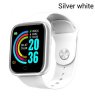 Wholesale for iPhone Xiaomi Fitness Tracker Heart Rate Monitor Built-in 150mAh Battery USB Charging Silver white Y68 Smart Watch Waterproof Bluetooth Sport SmartWatch Support