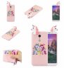 Abctay 3D Cartoon Lovely Coloured Painted Soft TPU Back Cover Non-slip Shockproof Full Protective Case Light pink For XIAOMI Redmi 5 plus