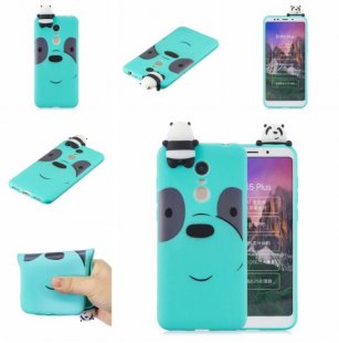 Abctay 3D Cartoon Lovely Coloured Painted Soft TPU Back Cover Non-slip Shockproof Full Protective Case Light blue For XIAOMI Redmi 5 plus