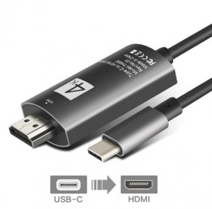 Wholesale to HDMI Male HD Adapter Connecting Cable gray USB-C Support 4K 30Hz USB 3.1 Type-c Male