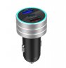 Wholesale Fast Car Charger Silver 3.1A Dual USB Vehicle Charger TYPE-C Charge Interface