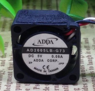 Wholesale ADDA AD2005LB-G73 5V 0.08A 3wires Cooling Fan