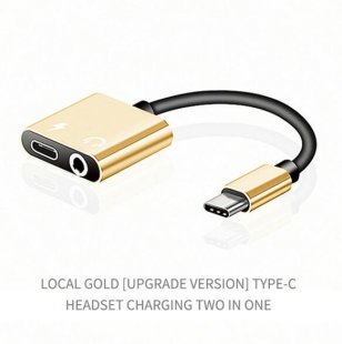 Wholesale for Samsung S8 Huawei mate 9 LG G5 G6 Xiaomi 6 Gold USB Type C Audio Adapter Type-C to 3.5mm Jack Earphone Audio Converter Cable