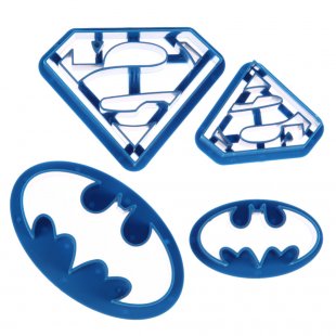 wholesale Free Shipping 4 pcs Cake Decoration Moulds Baking Tools Superhero Superman Batman Cookie Cutter