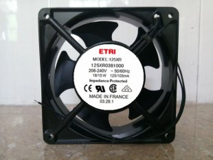 Wholesale ETRI 125XR0381000 208-240V~50/60HZ 18/15W 125/105mA Cooling Fan