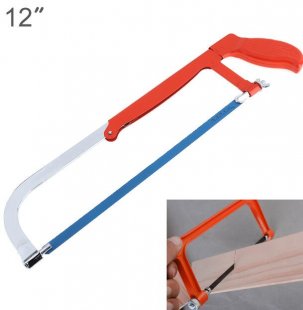 Wholesale 12 Inch Adjustable 200-300mm Manual Hacksaw Bow with Aluminum Alloy Frame and High-carbon Steel Saw Blade for Cutting Wood / Metal / Fiber