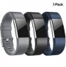 Wholesale for Fitbit Charge 2 Band Silicone Strap Gray + black + midnight blue 3pcs/set Replacement Wristband