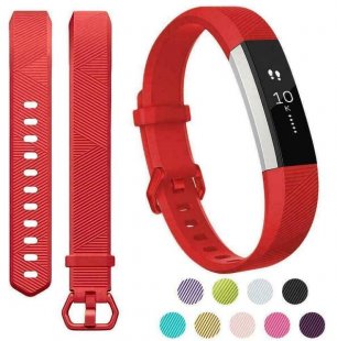 Wholesale Bracelet red_L For Fitbit Alta/Alta HR Band Secure Strap Wristband Buckle