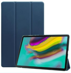 Wholesale with Sleep Function blue For Samsung Tab S5E 10.5 T720 Ultra-thin PU Leather Bracket Tri-fold Protective Case