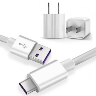 Abctay SIMU 1.5M 5A Super Fast Charge TYPE-C Mobile Phone Wire Soft Data Cable USB Charging Plug white_Type c