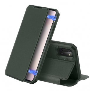 Wholesale Lite Magnetic Protective Case Bracket with Card Slot Leather Mobile Phone Cover dark green For Samsung NOTE 10