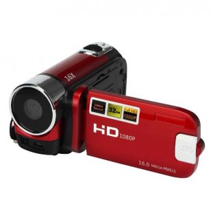 Wholesale DV Home Camera Red UK plug HD 1080P 16M 16X Digital Zoom Video Camcorder TPT LCD Camera