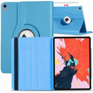 Wholesale 360 Rotating Leather Smart Case Cover sky blue for Apple iPad Pro 11 / 12.9 3rd Gen 2018