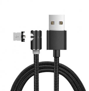 Wholesale for Apple Plug Micro USB Type-c black 360° Magnetic Charging Cable