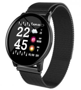 Wholesale Fitness Sports Tracker Heart Rate Monitor Smartwatch Android Women Men's Watches Smart Bracelet Black steel W8 Smart Watch Ladies Weather Forecast