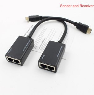 Wholesale Extender Repeater 1080P black HDMI Over RJ45 CAT5e CAT6 UTP LAN Ethernet