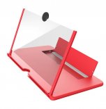 Wholesale Foldable Adjustable Angle Non Slip Bracket red_12inch 12inch 3D HD Phone Screen Magnifier Eye Protection Movie Phone Holder