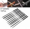 Wholesale 10pcs 180mm Dressing Steel File Model Frustration Set Semi-circular Flat Headed Flat File Square File Assorted File Combination