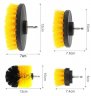 Wholesale 4pcs/set 2" 3.5" 4" 5" Power Scrubber Brush for Cleaning Bathroom Carpet Tile Sink Plastic Mechanical Tool Brush