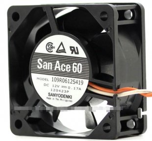 Wholesale SANYO 6025 109R0612S419 12V 0.17A 2wires Cooling Fan