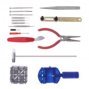 Wholesale 16pcs Sets of Repair Table Set with Alloy Steel Watch Repairing and Disassembling Tools