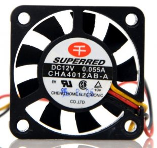 Wholesale SUPERRED 4010 CHA4012AB-A 12V 0.055A 3Wire Cooling Fan