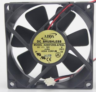 Wholesale ADDA 8025 AD0812HS-A76GL 12V 0.25A DC Brushless Fan,Cooling Fan