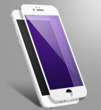 Abctay 2 Pcs For iPhone 6/6s0.2mm 3D Full Coverage Anti Purple-ray Tempered Glass Screen Protector-White