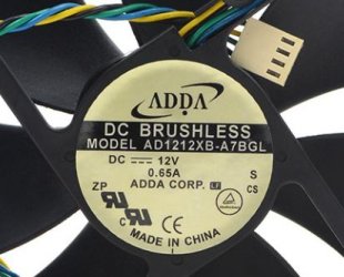 Wholesale ADDA AD1212XB-A7BGL 12V 0.65A 4wires Cooling Fan