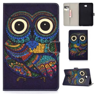 Wholesale PU Laptop Protective Case with Front Snap Color Painted Smart Stay Cover owl For Samsung T580