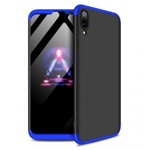 Abctay pro 2019 Ultra Slim PC Back Cover Non-slip Shockproof 360 Degree Full Protective Case Blue black blue For HUAWEI Y7