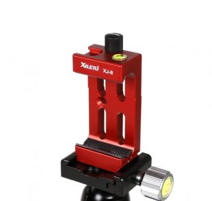 Wholesale for Phone Flashlight Microphone red Tripod Head Bracket Mobile Phone Holder Clip