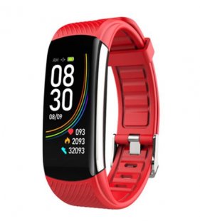 Wholesale Blood Pressure Monitoring Watch Red T118 Body Temperature Detection Smart Bracelet ECG