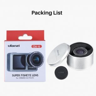 Wholesale for Dji Osmo Action Fisheye Lens Action Accessories Ulanzi OA-6 180 Degree Fisheye Camera Lens