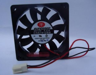 Wholesale Cooling Fan SuperRed CHA7012BB 12V 0.23A 2wires