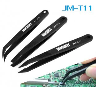 Wholesale 3pcs JAKEMY JM-T11 Triad Anti Static Tweezers Set Fix Repair Tool Kit Smartphone Tablets Electronic Components Fit for iPhone