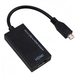 Wholesale for MHL Device HDTV Adapters for Samsung Galaxy HUAWEI black Micro USB to HDMI Adapter Cable Male to Female 1080P HD