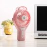 Wholesale Mini USB Charging Noiseless Handhold Fan Humidifier Beauty Apparatus Gift Pink