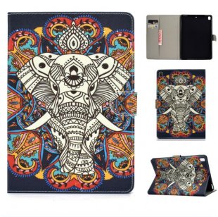 Wholesale Laptop Protective Case Color Painted Smart Stay PU Cover Fun elephant For iPad 5/6/7/8/9-iPad Pro9.7-iPad 9.7