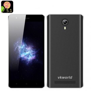 VKWorld F1 Android 5.1 Smartphone – Quad Core CPU, Dual SIM, Bluetooth 4.0, Smart Wake, 4.5 Inch IPS Screen (Black)