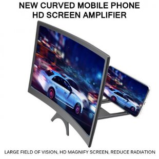 Wholesale Portable Mobile Phone Curved Lens black 3D Phone Screen 12 Inch HD Magnifier Video Amplifier