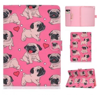 Wholesale Laptop Protective Case Color Painted Smart Stay PU Cover with Front Snap Caring dog For iPad 10.5 2017/iPad 10.2 2019