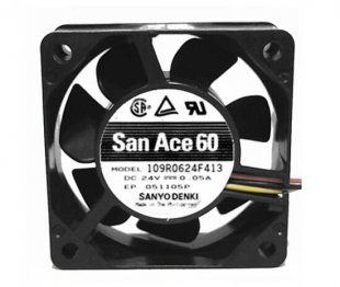 Wholesale SANYO 6025 109R0624F413 24V 0.05A Dual Ball Bearing Fan,Power Fan,Cooling Fan