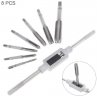 Wholesale 8pcs/set HSS Hardware Tap Die Set with M3-M12 Taps and 1/16'' -1/2'' Wrench Handle for Woodworking / Machinery Repair